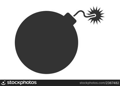 Bomb icon. Dynamite symbol. Flat vector illustration.