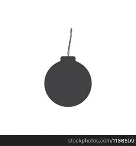 Bomb icon vector isolated on white background