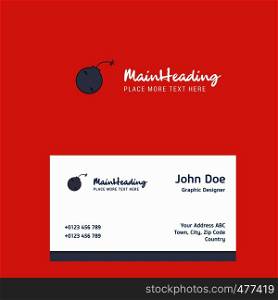 Bomb logo Design with business card template. Elegant corporate identity. - Vector
