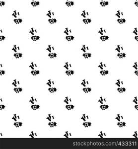 Bomb pattern seamless in simple style vector illustration. Bomb pattern vector