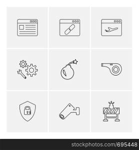 bomb, sheild , camera , whistle , windows , ui , layout , web , user interface , technology , online , shopping , chart , graph , business , seo , network , internet , code , programming , icon, vector, design, flat, collection, style, creative, icons