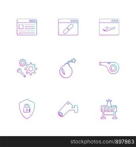 bomb, sheild , camera , whistle , windows , ui , layout , web , user interface , technology , online , shopping , chart , graph , business , seo , network , internet , code , programming , icon, vector, design, flat, collection, style, creative, icons
