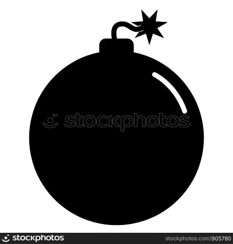 Bomb sign. flat design style. bomb icon on white background. simple illustration of bomb icon for web.