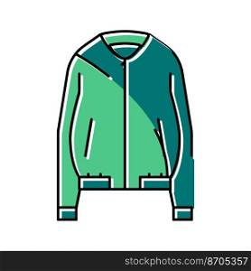 bomber jacket outerwear female color icon vector. bomber jacket outerwear female sign. isolated symbol illustration. bomber jacket outerwear female color icon vector illustration