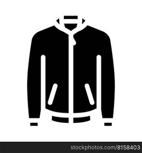bomber jacket outerwear female glyph icon vector. bomber jacket outerwear female sign. isolated symbol illustration. bomber jacket outerwear female glyph icon vector illustration