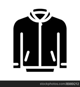 bomber outerwear male glyph icon vector. bomber outerwear male sign. isolated symbol illustration. bomber outerwear male glyph icon vector illustration