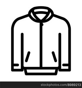 bomber outerwear male line icon vector. bomber outerwear male sign. isolated contour symbol black illustration. bomber outerwear male line icon vector illustration