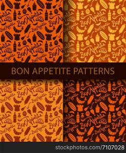 bon appetite seamless pattern. bon appetite pattern