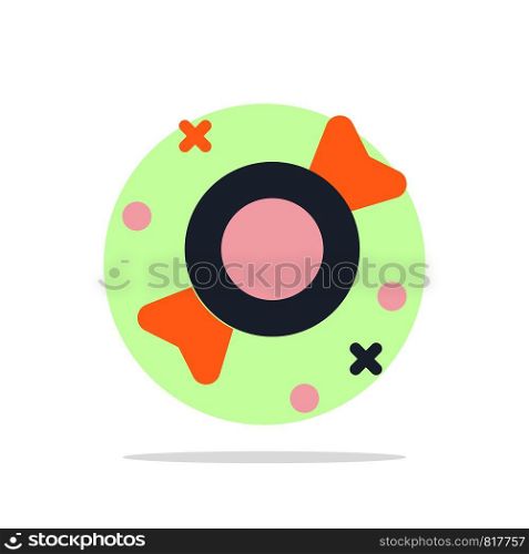 Bonbon, Candy, Sweets Abstract Circle Background Flat color Icon