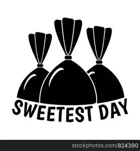Bonbon sweet day logo. Simple illustration of bonbon sweet day vector logo for web design isolated on white background. Bonbon sweet day logo, simple style