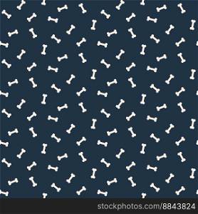Bone blue and white seamless pattern vector image