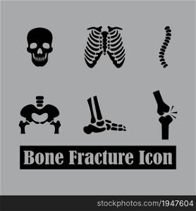 Bone fracture icon vector illustration design template.