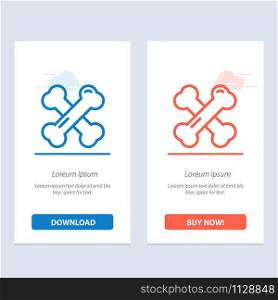 Bone Health, Calcium, Healthy Bones, Rheumatism Blue and Red Download and Buy Now web Widget Card Template