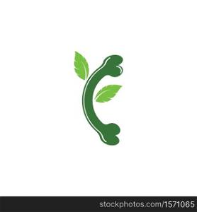 bone leaf icon vector illustration design template