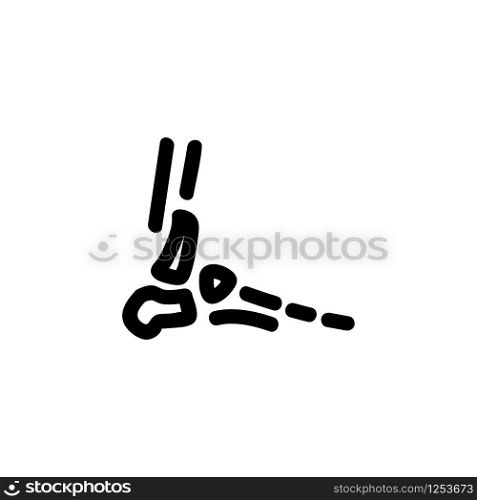 bone leg icon vector. Thin line sign. Isolated contour symbol illustration. bone leg icon vector. Isolated contour symbol illustration