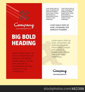 Bones Business Company Poster Template. with place for text and images. vector background