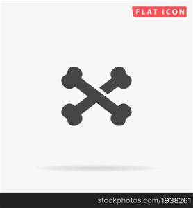 Bones Crossed flat vector icon. Hand drawn style design illustrations.. Bones Crossed flat vector icon