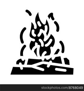 bonfire fire glyph icon vector. bonfire fire sign. isolated symbol illustration. bonfire fire glyph icon vector illustration