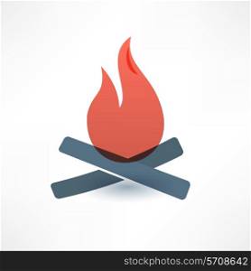 Bonfire icon. Logo design.