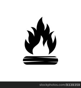 Bonfire icon logo vector,illustration design template.