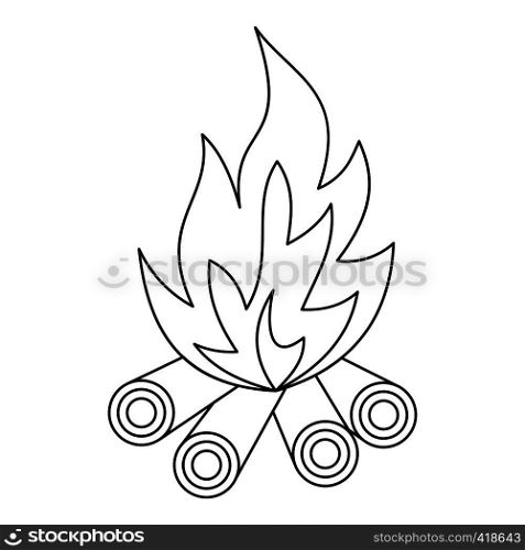 Bonfire icon. Outline illustration of bonfire vector icon for web. Bonfire icon, outline style