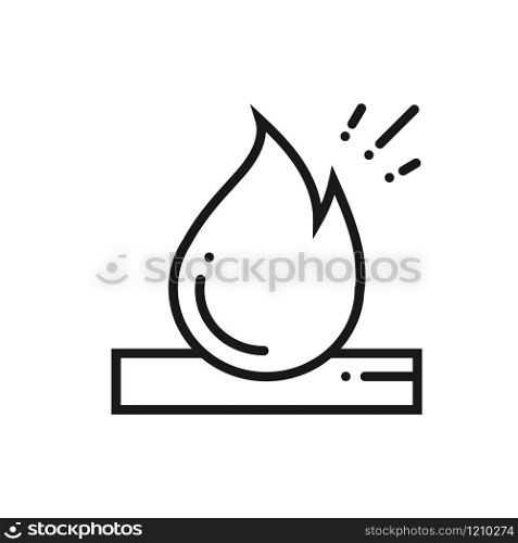 Bonfire Line Icon. Campfire with Firewood Sign and Symbol. Fire. Bonfire Line Icon. Campfire with Firewood Sign and Symbol. Fire.