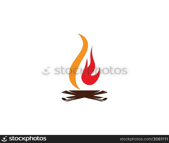 Bonfire logo design vector template illustration