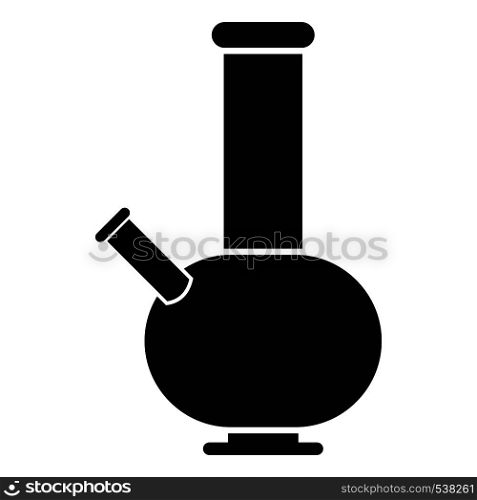 Bong for smoking icon in black simple style isolated on white background. Bong for smoking icon, black simple style