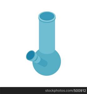 Bong for smoking icon in isometric 3d style on a white background. Bong for smoking icon, isometric 3d style