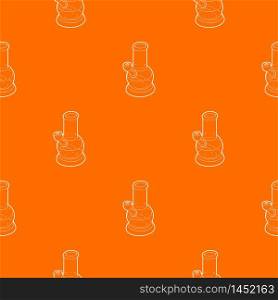Bong for smoking pattern vector orange for any web design best. Bong for smoking pattern vector orange