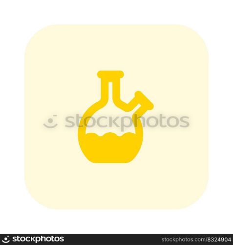 Bong mixed with narcotic drugs isolated on a white background