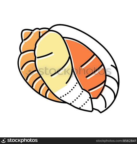 bonnet sea shell beach color icon vector. bonnet sea shell beach sign. isolated symbol illustration. bonnet sea shell beach color icon vector illustration