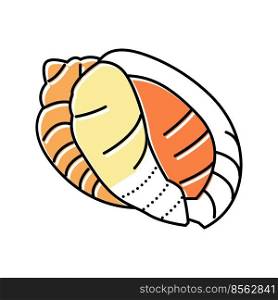 bonnet sea shell beach color icon vector. bonnet sea shell beach sign. isolated symbol illustration. bonnet sea shell beach color icon vector illustration