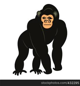 Bonobo monkey icon flat isolated on white background vector illustration. Bonobo monkey icon isolated