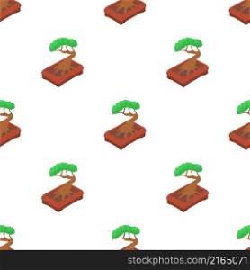 Bonsai tree pattern seamless background texture repeat wallpaper geometric vector. Bonsai tree pattern seamless vector
