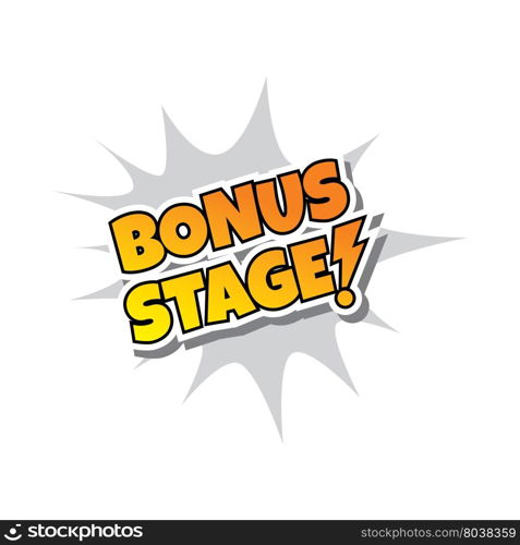 Bonus Stage Comic Speech Bubble Cartoon Game Assets