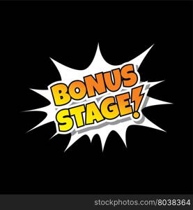 Bonus Stage Comic Speech Bubble Cartoon Game Assets