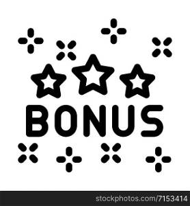 Bonus Star Logo Icon Vector. Outline Bonus Star Logo Sign. Isolated Contour Symbol Illustration. Bonus Star Logo Icon Vector Outline Illustration
