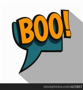 BOO, speech bubble icon. Flat illustration of BOO, speech bubble vector icon for web isolated on white background. BOO, speech bubble icon, flat style