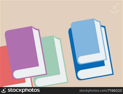 Book and bookstore. Vector poster, cover and flyer.Simple abstract shapes