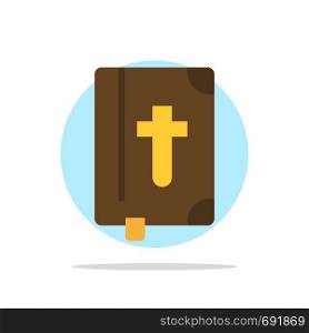 Book, Bible, Easter, Holiday Abstract Circle Background Flat color Icon
