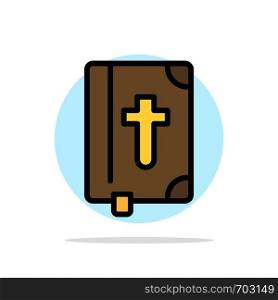 Book, Bible, Easter, Holiday Abstract Circle Background Flat color Icon