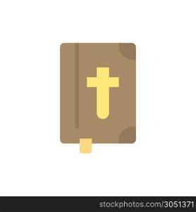 Book, Bible, Easter, Holiday Flat Color Icon. Vector icon banner Template