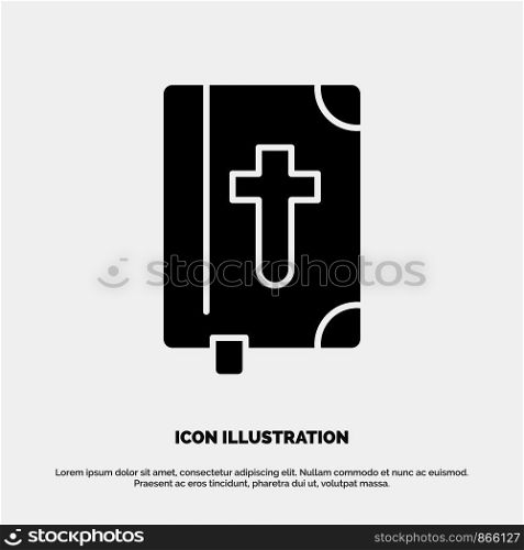 Book, Bible, Easter, Holiday solid Glyph Icon vector