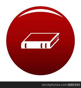 Book biology icon. Simple illustration of book biology vector icon for any design red. Book biology icon vector red