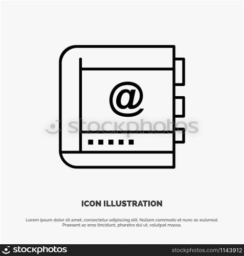 Book, Business, Contact, Contacts, Internet, Phone, Telephone Line Icon Vector