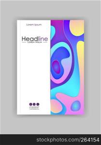 Book cover design template in A4 with minimalist design. Good for journals, conference, banner, flyer, book, booklet, art presentation. Vector Illustration.