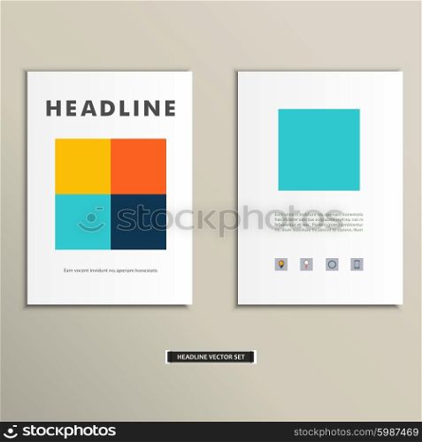 Book cover with large colored squares eps.. Book cover with large colored squares eps