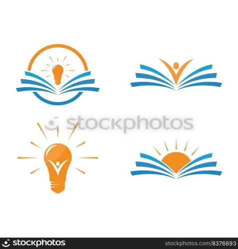 Book education logo template vector design