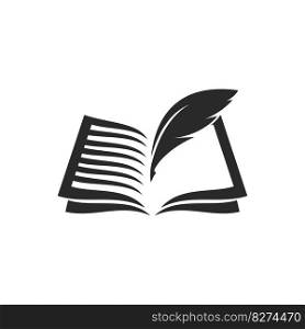 Book education logo template vector flat design